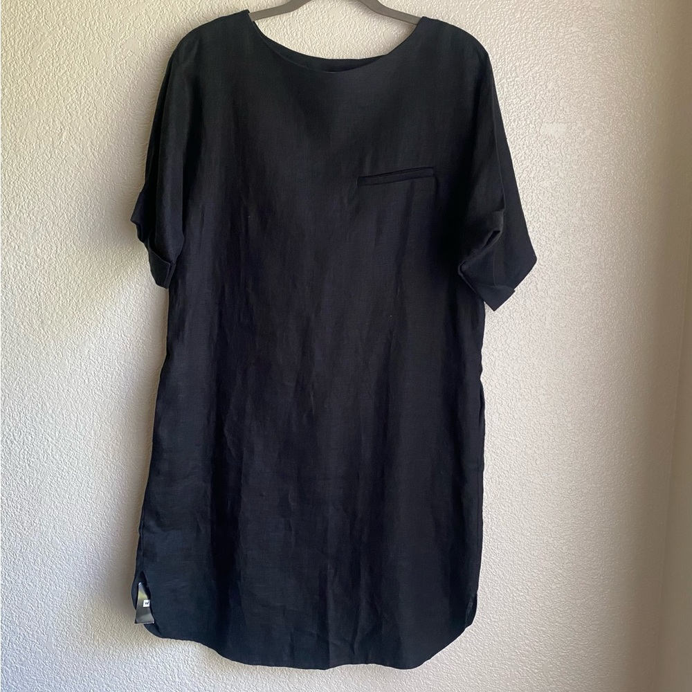 Woolworths 100% Linen Shift Dress Black